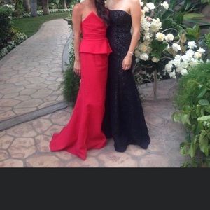 Red bcbg max azria gown